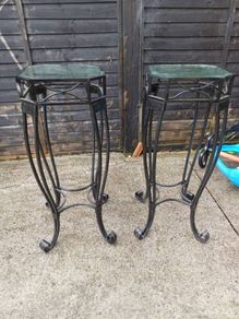 Pair of Wrought Iron Plant Stands