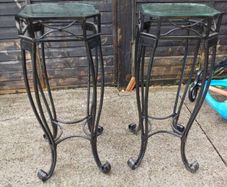 Pair of Wrought Iron Plant Stands