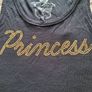 Princess Gold Rhinestone Ribbed Tank Top Image 2