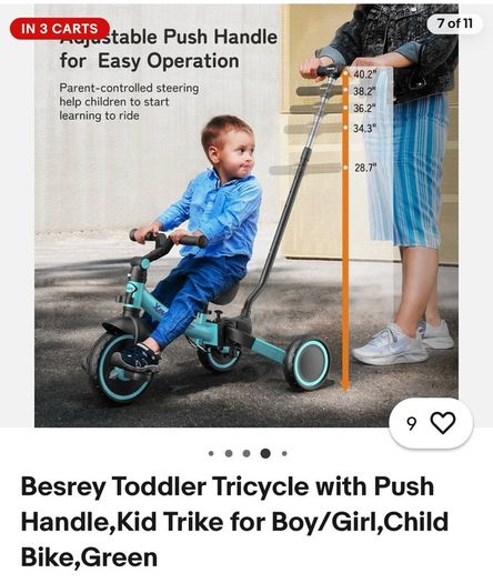 besrey 7-in-1 Toddler Trike Tricycle