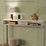 Console Table With Charging Station, Slim Console Table for Hallway, Narrow Table With 2 Compartments, Space-Saving, 25 x 120 x 81 cm, for Living Room, Snow White Image 2