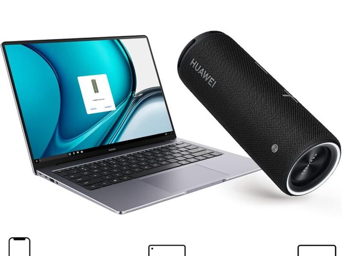 HUAWEI Sound Joy Portable Bluetooth Speaker, 79 dBA @2 m Devialet Quad Speakers, 26 Hour Playback, Shake Stereo Link Up, Obsidian Black
