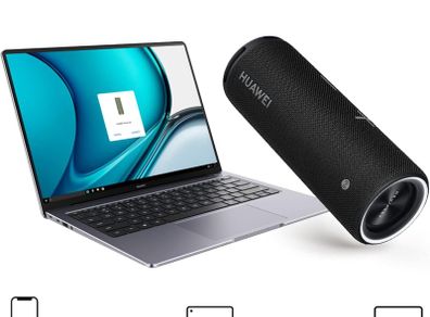 HUAWEI Sound Joy Portable Bluetooth Speaker, 79 dBA @2 m Devialet Quad Speakers, 26 Hour Playback, Shake Stereo Link Up, Obsidian Black