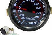 Universal Car Turbo Boost Pressure Gauge 0-35 Psi Meter Smoked Dials 2" 52mm Blue LED