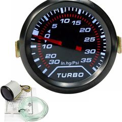 Universal Car Turbo Boost Pressure Gauge 0-35 Psi Meter Smoked Dials 2" 52mm Blue LED