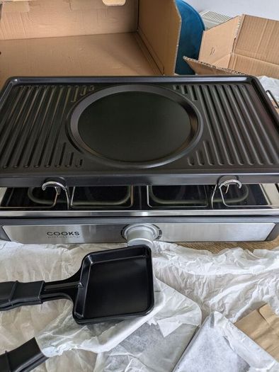 Cooks Professional Non-Stick Metal Racelette Grill