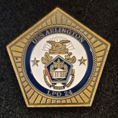 United States Navy , USS ARLINGTON, commerative coin.