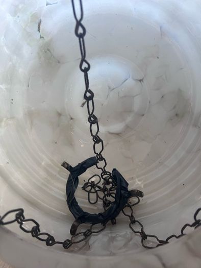 Vintage Art Deco glass ceiling light shade