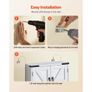 Bathroom Wall Cabinet, with 2 Doors & Adjustable Shelf, Over the Toilet Storage Medicine Cabinet Wall Mounted, Hanging Organizer with Open Image 6