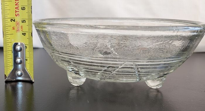 Vintage Clear Pressed Glass Footed Dessert Bowls Set of 8 Retro Sundae Dishes