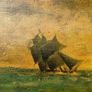 Early Nineteenth Century Shipwreck Scene Oil on Canvas Image 7