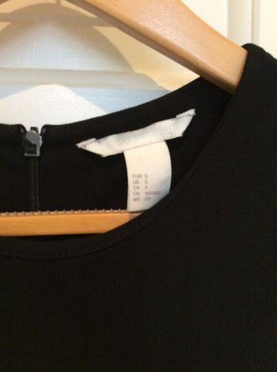 Beautiful black shift dress H&M small 10 12