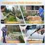 Cordless Pressure Washer, 18 bar Portable High Pressure Electric Washer with 2 Batteries, 6 in 1 Nozzle Cordless Battery High Pressure Washer, Sprays 6-10m Away, for Car/Floor/Patio Cleaning Yellow Image 4