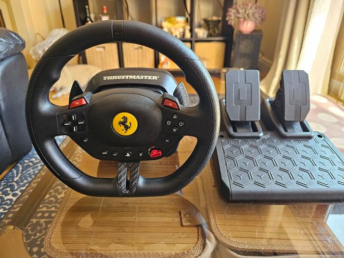 Thrustmaster T98 Ferrari 296 GTB Racing Wheel & Pedals Barely Used, PS4 PS5 PC