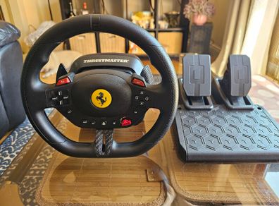 Thrustmaster T98 Ferrari 296 GTB Racing Wheel & Pedals Barely Used, PS4 PS5 PC