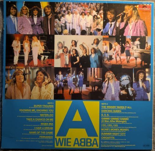 ABBA - A Wie ABBA Vinyl LP 1981, Germany press, Polidor.