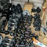 Hex rubber dumbbells and cast iron kettlebells Image 6