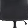 Mid Back Executive Office Chair, Faux Leather Computer Desk Chair with Swivel, Double-Tier Padding, Arm, Wheels, Black Image 10
