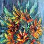 Sunflowers Aqua Green Serenity Image 2