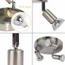 LED Ceiling Light Rotatable,Hansang 3 Way Round Plate Ceiling Spotlight,3000K Warm White Ceiling Mounted,400LM Track Lighting Fixture (LED Light Bulbs Included) Image 5