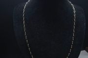 Vintage 9ct Solid Gold Oval Link Chain Necklace 57cm