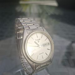 Vintage 1980's Pulsar Stainless steel Day-Date Gentleman's Watch made in Japan