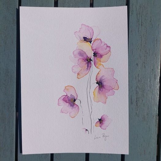 Original Watercolour Floral Painting