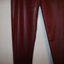 Wet look style Burgundy leggings size M/L BNWT Image 3