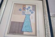 Lovely framed print still life flower.
