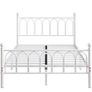 Double Bed Frame with Headboard and Footboard,Metal Platform Bed Frame Double Bed With Storage No Box Spring Needed,Strong Steel Slat Support/Mattress Base/White Image 2