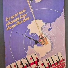 Vintage Style metal  sign, French indo china travel advertisement.