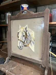 1954 Handmade Horse Firescreen