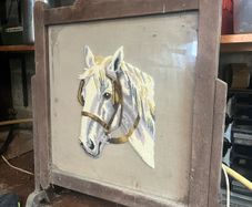 1954 Handmade Horse Firescreen