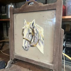 1954 Handmade Horse Firescreen