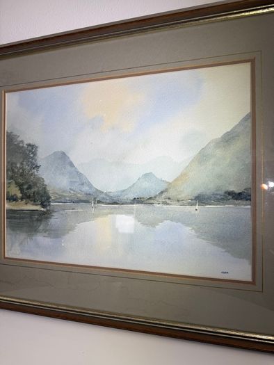 Tom Kerr MBE - Original Signed Watercolour - Carlingford Lough Mourne Mountains