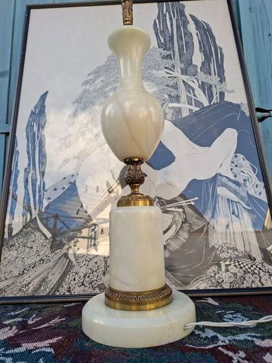 Vintage Alabaster Lamp