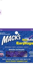 Macks Aquablock Earplugs 2 pairs