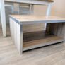 Large Heavy Grey Oak-Effect Coffee Table with Storage Shelf Image 3