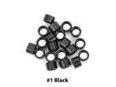 Micro Rings With Screw For Hair Extension I Tip Beads - 4.5mm - Black #1