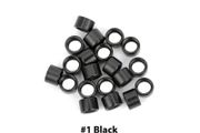 Micro Rings With Screw For Hair Extension I Tip Beads - 4.5mm - Black #1