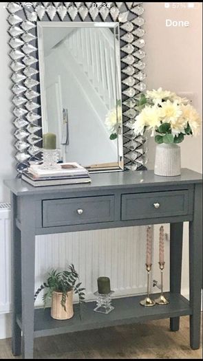 Console Table and Mirror