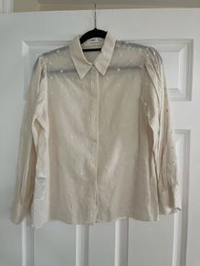 Mango elegant shirt in cream color