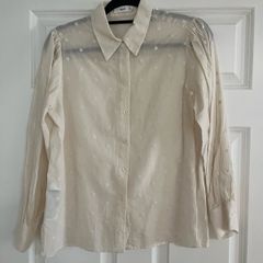 Mango elegant shirt in cream color