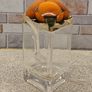 Vintage 1970s Lucite Acrylic Orange Jam Pot / Sugar Bowl with Spoon Retro Kitsch Image 2