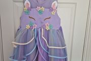Kids Unicorn costume dress with matching hairband size 7-8yrs