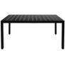 Garden Table Black 150x90x74 cm Aluminium and WPC Image 3