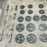 Olympic Weights Dumbbells Curl Bar Set Image 3