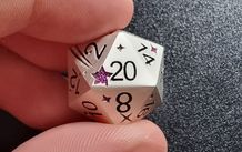 Heavy Metal D&D Dice Set, Purple Druid Theme
