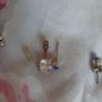 beautiful blue and clear stone earrings Image 4