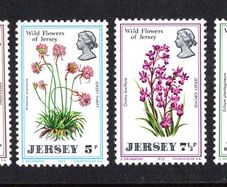 1972 Jersey Wild Flowers of Jersey Commemorative Stamps Mint Never Hinged (MNH)